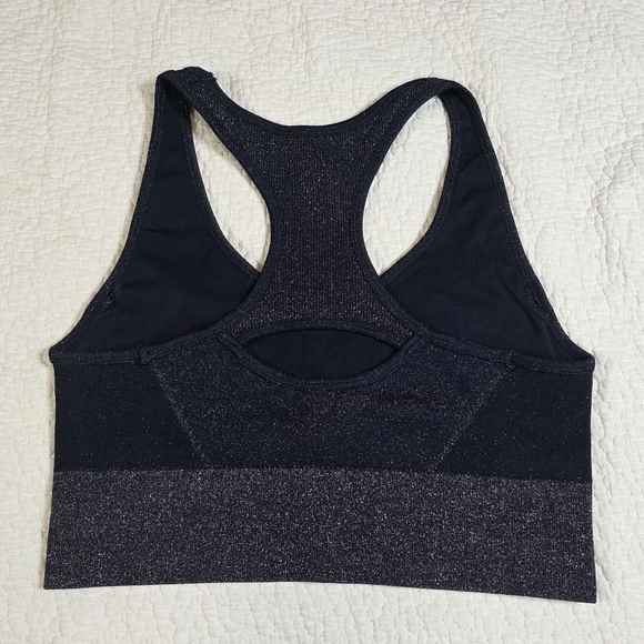 Athleta Twilight Navy Sparkle Leggings Sports Bra Set RARE SOLD OUT Small/Med - Picture 7 of 8